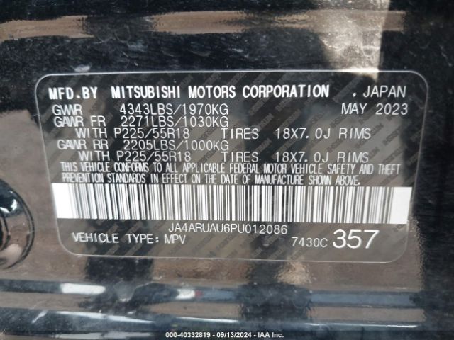 JA4ARUAU6PU012086 Mitsubishi Outlander Sport 2.0 Se Awc