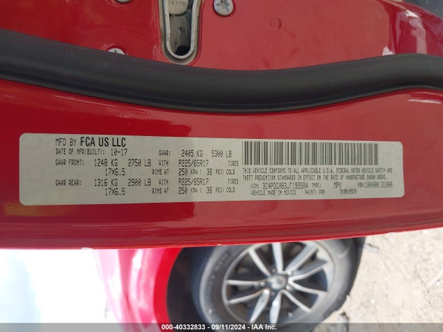 Dodge JOURNEY SE 2018 3C4PDCAB3JT195584 Image 9