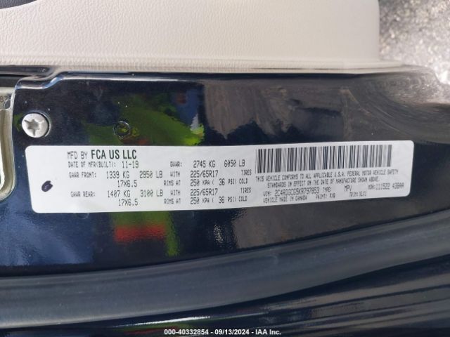 2C4RDGCG5KR797853 Dodge Grand Caravan Sxt
