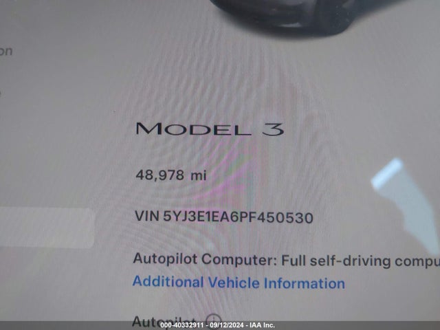 2023 TESLA MODEL 3 5YJ3E1EA6PF450530 Photo 8