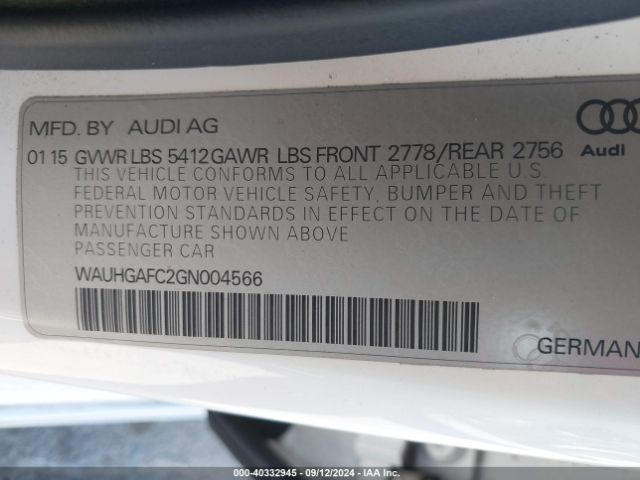 WAUHGAFC2GN004566 Audi A6 3.0t Premium Plus