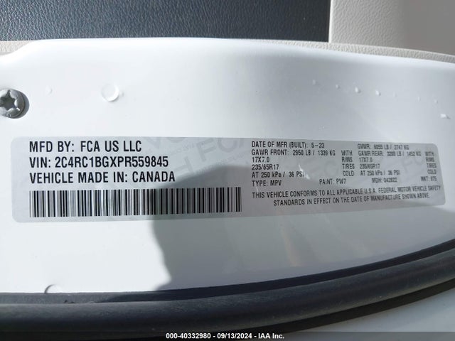 Chrysler Pacifica Touring L 2023 2C4RC1BGXPR559845 Image 9