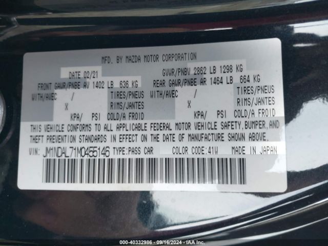JM1NDAL71M0455146 Mazda Mx-5 Miata Rf Club