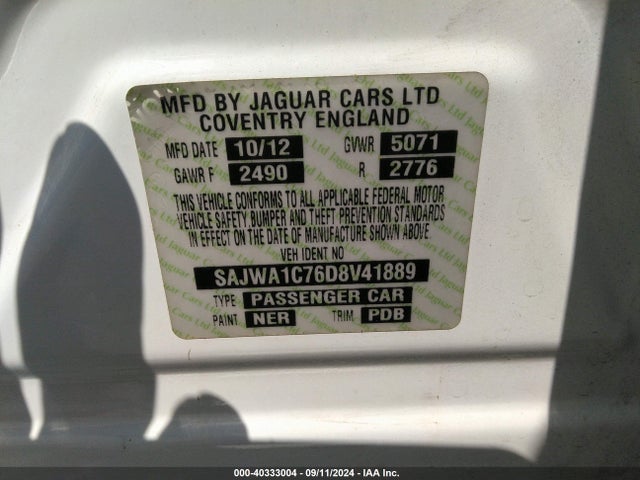 2013 JAGUAR XJ SAJWA1C76D8V41889 Photo 8