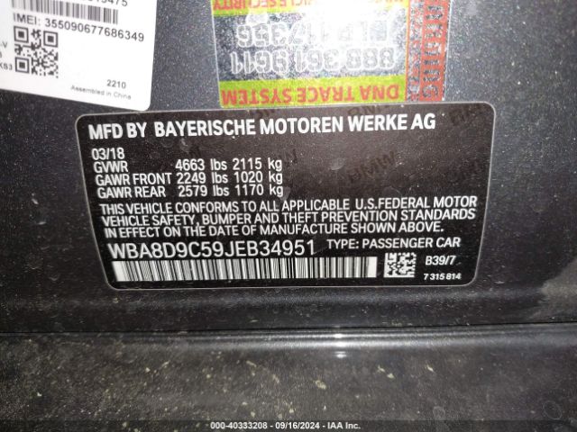 2018 BMW 330I WBA8D9C59JEB34951 Photo 8