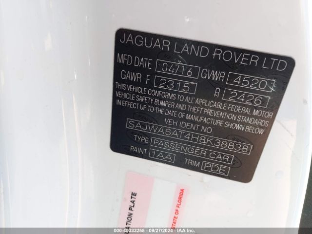 SAJWA6AT4H8K38838 Jaguar F-type Premium