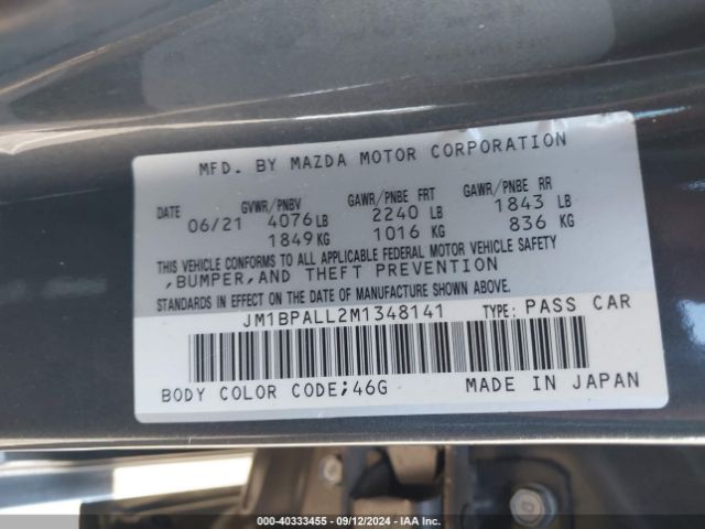 JM1BPALL2M1348141 Mazda Mazda3 Preferred