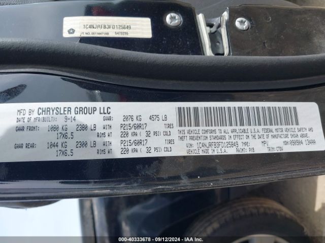 1C4NJRFB3FD125849 Jeep Patriot Latitude