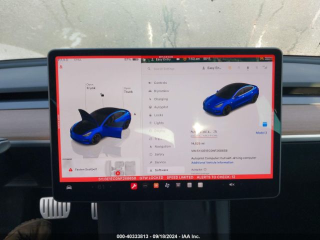 5YJ3E1EC0NF268658 Tesla Model 3 Performance Dual Motor All-wheel Drive