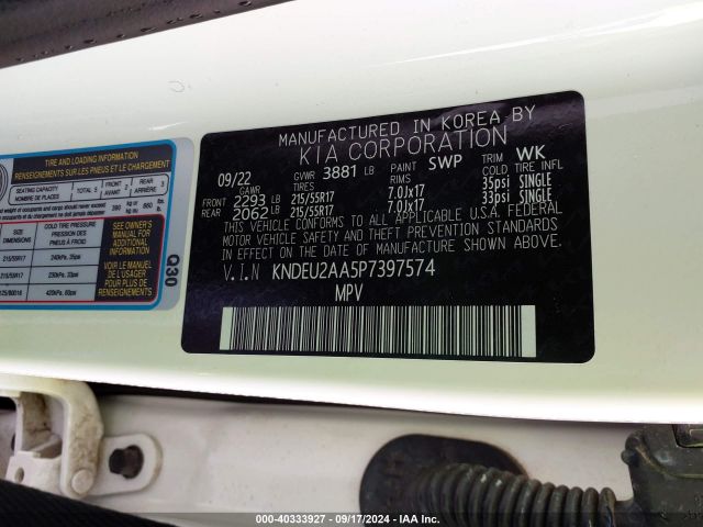 KNDEU2AA5P7397574 KIA SELTOS S