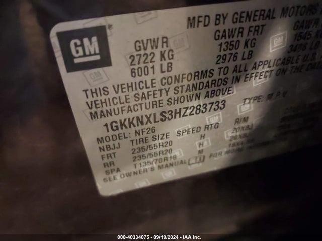 GMC Acadia Denali 2017 1GKKNXLS3HZ283733 Image 9