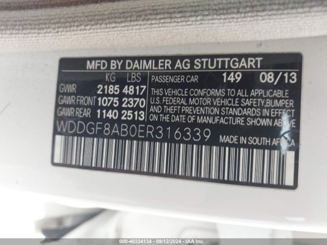 WDDGF8AB0ER316339 Mercedes-Benz C 300 Luxury 4matic/sport 4matic