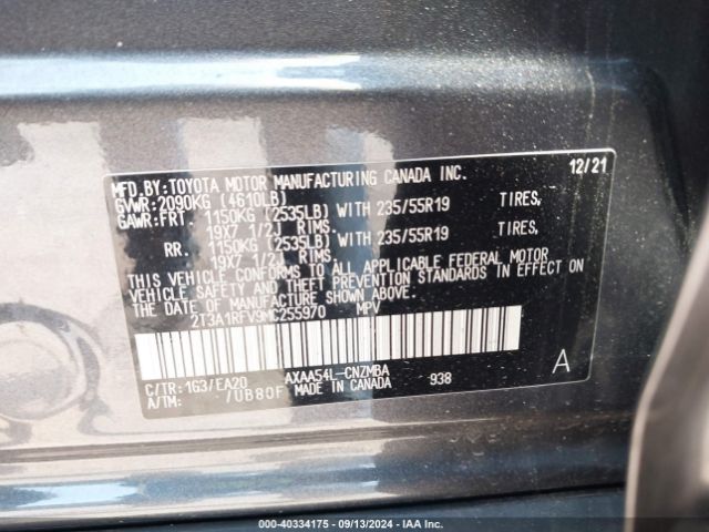 2T3A1RFV9MC255970 Toyota Rav4 Xle Premium