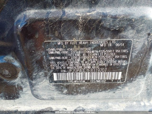 JF2GPAGC1E8319207 Subaru Xv Crosstrek 2.0i Limited