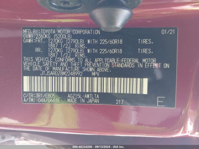 JTJSARDZ8M2248992 Lexus Nx 300 F Sport