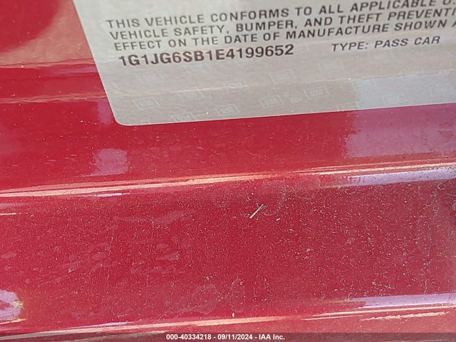 Chevrolet Sonic Rs Auto 2014 1G1JG6SB1E4199652 Image 9