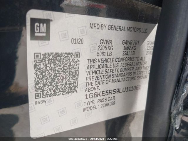 1G6KE5RS9LU111061 Cadillac Ct6 Awd Premium Luxury