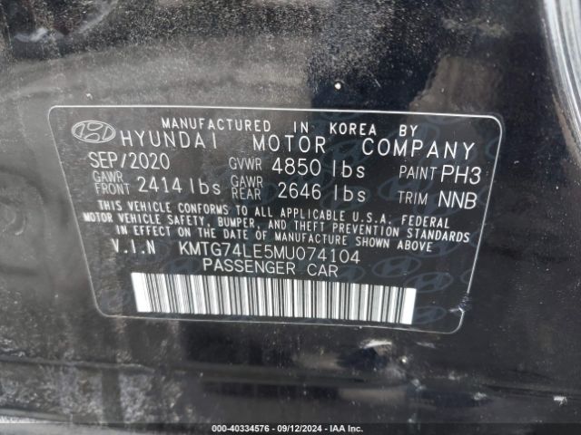 KMTG74LE5MU074104 Genesis G70 3.3t Rwd