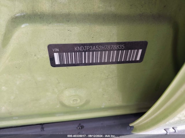 KIA SOUL + 2017 KNDJP3A52H7878835 Image 9