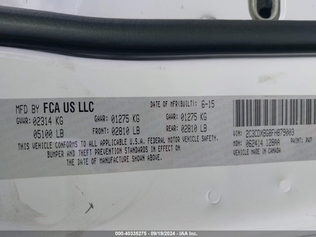 Dodge Charger Se 2015 2C3CDXBG8FH879003 Image 9