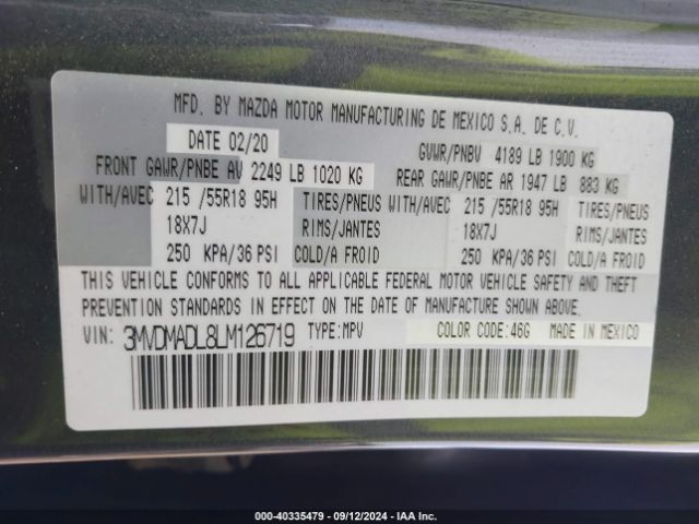 3MVDMADL8LM126719 Mazda Cx-30 Preferred Package