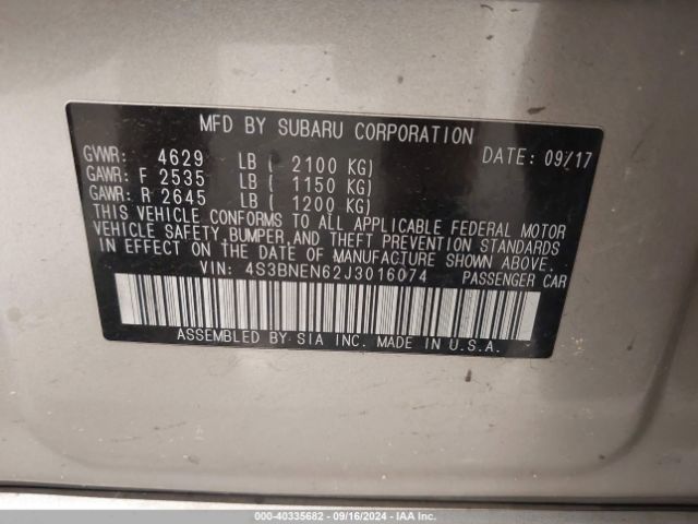 4S3BNEN62J3016074 Subaru Legacy 3.6r Limited