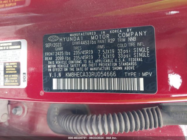 KM8HECA33RU054666 Hyundai Kona Limited