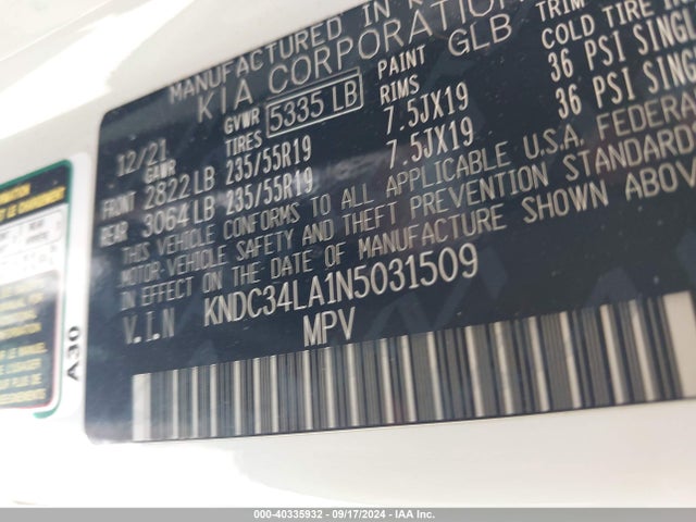 KIA Ev6 Wind 2022 KNDC34LA1N5031509 Image 9