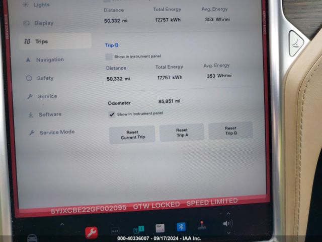 5YJXCBE22GF002095 Tesla Model X 60d/70d/75d/90d/p100d