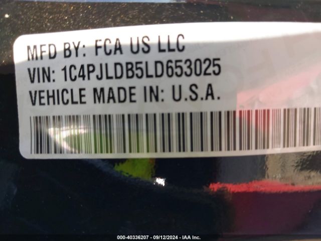 1C4PJLDB5LD653025 Jeep Cherokee Limited Fwd