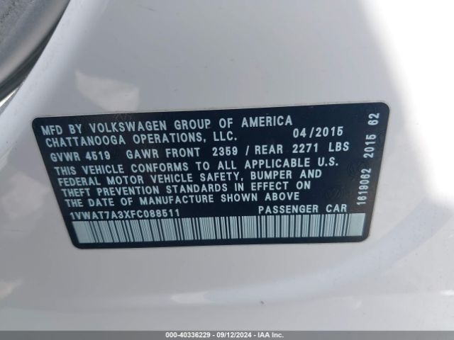 1VWAT7A3XFC088511 Volkswagen Passat 1.8t Limited Edition