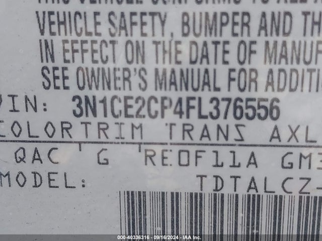 Nissan Versa Note S (sr)/s Plus/sl/sr/sv 2015 3N1CE2CP4FL376556 Image 9