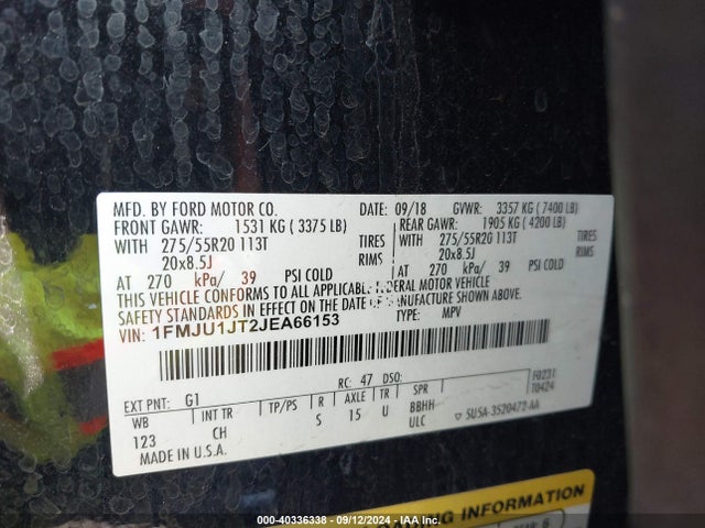 1FMJU1JT2JEA66153 Ford Expedition Xlt