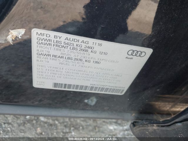 WA1C2AFP7HA083556 Audi Q5 2.0t Premium