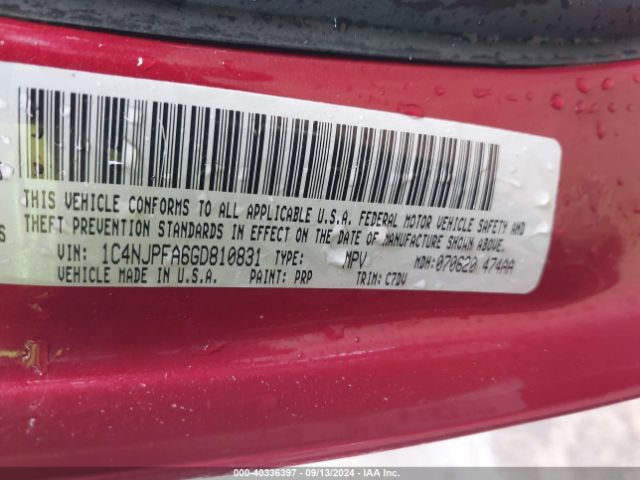 1C4NJPFA6GD810831 Jeep Patriot Latitude