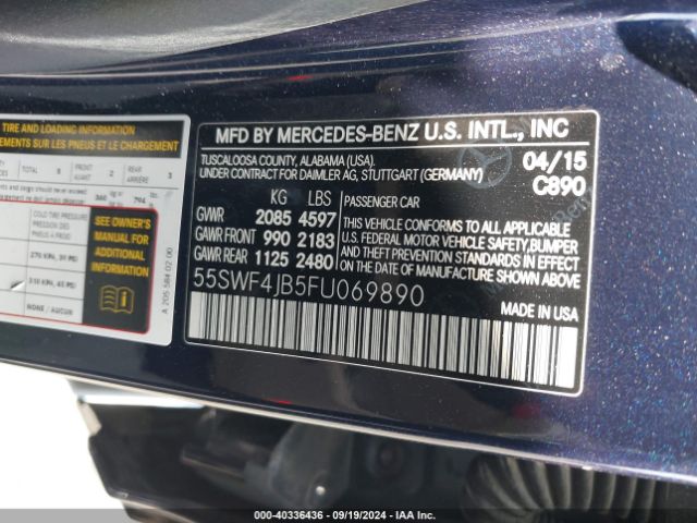 55SWF4JB5FU069890 Mercedes-Benz C 300 Luxury/sport