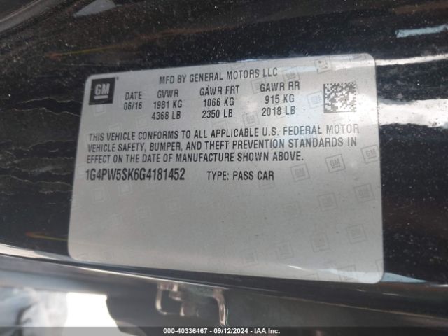 1G4PW5SK6G4181452 Buick Verano Sport Touring Group