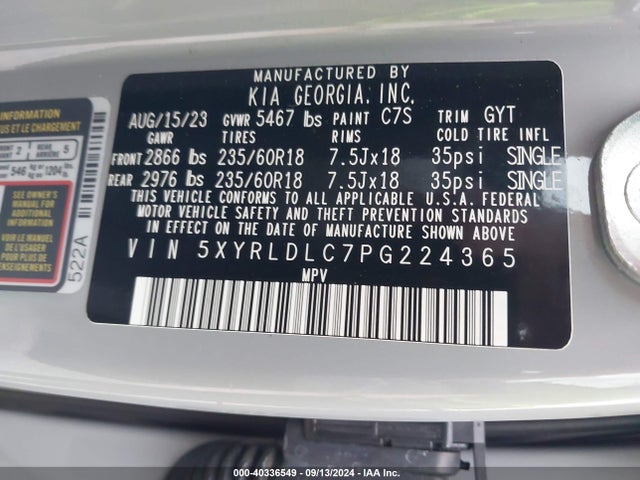 KIA Sorento X-line S 2023 5XYRLDLC7PG224365 Image 9