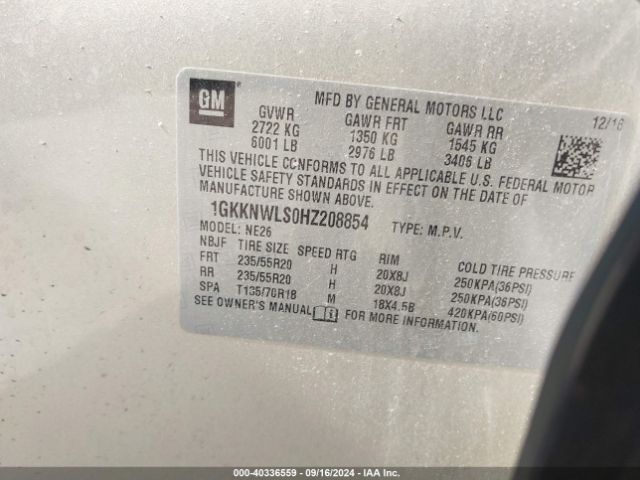1GKKNWLS0HZ208854 GMC Acadia Slt-2