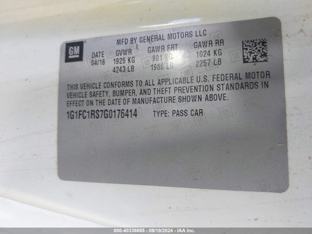Chevrolet Camaro 2lt 2016 1G1FC1RS7G0176414 Image 9