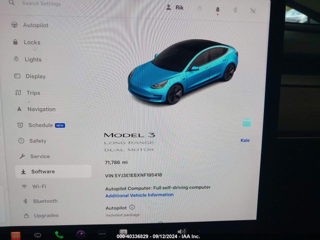 2022 TESLA MODEL 3 5YJ3E1EBXNF195418 Photo 6