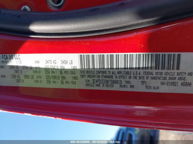 3C4PDCEG9KT680819 Dodge JOURNEY GT