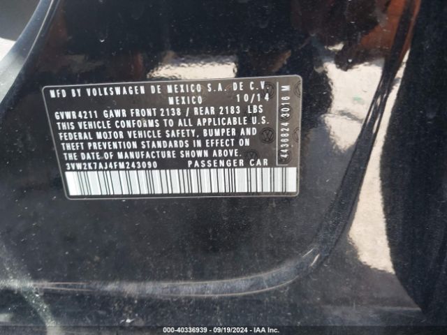 3VW2K7AJ4FM243090 Volkswagen Jetta 2.0l S