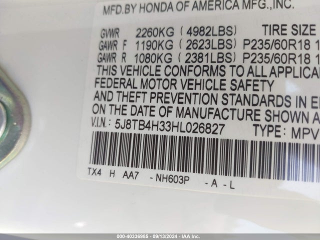 Acura Rdx Acurawatch Plus Package 2017 5J8TB4H33HL026827 Image 9