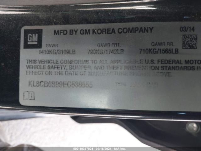 KL8CB6S99EC538555 Chevrolet Spark Ls Auto