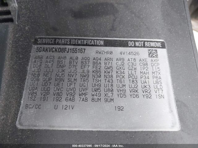 5GAKVCKD8FJ155167 Buick Enclave Premium