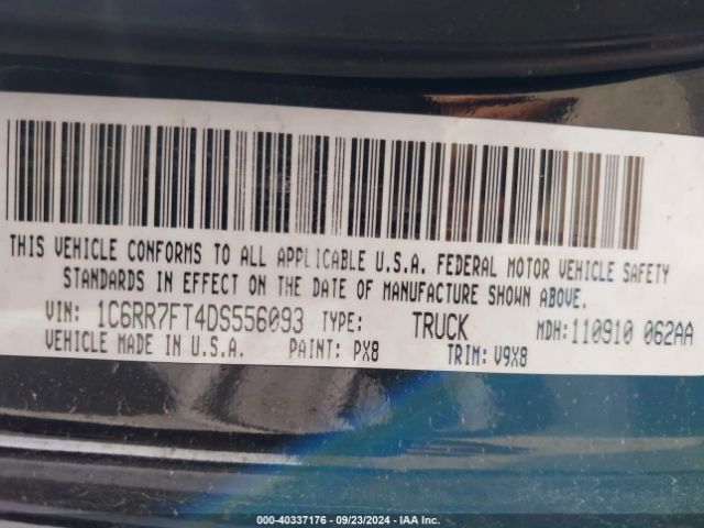 2013 RAM 1500 1C6RR7FT4DS556093 Photo 8