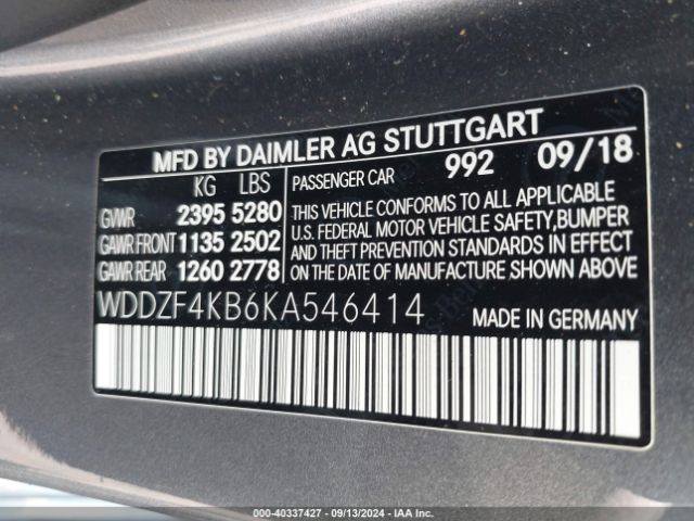 WDDZF4KB6KA546414 Mercedes-Benz E 300 4matic