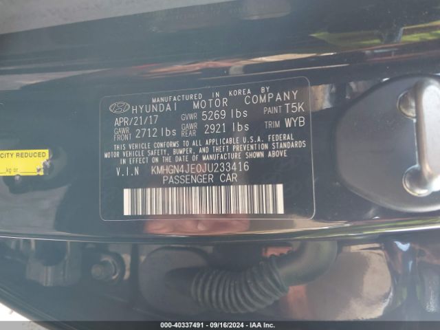 KMHGN4JE0JU233416 Genesis G80 3.8