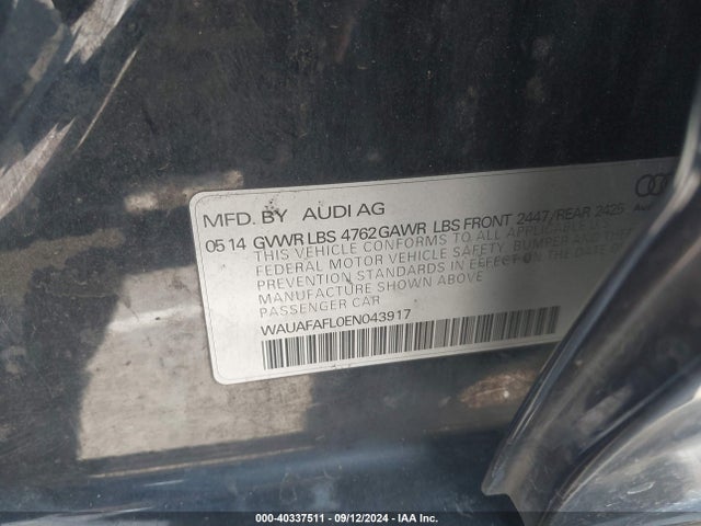 WAUAFAFL0EN043917 Audi A4 2.0t Premium